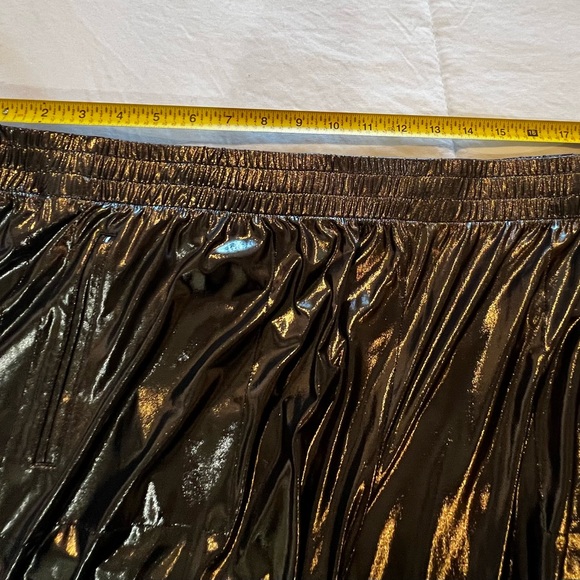 NORMA KAMALI Metallic Shiny Pants EUC Size XL - Picture 5 of 9